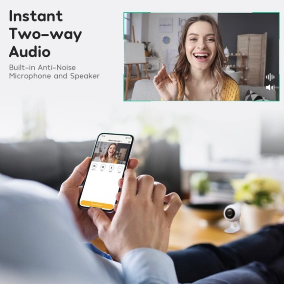 Indoor Security Camera, Baby Monitor Wi-Fi Smart Home IP Camera w/ Motion Detect - Picture 3 of 8